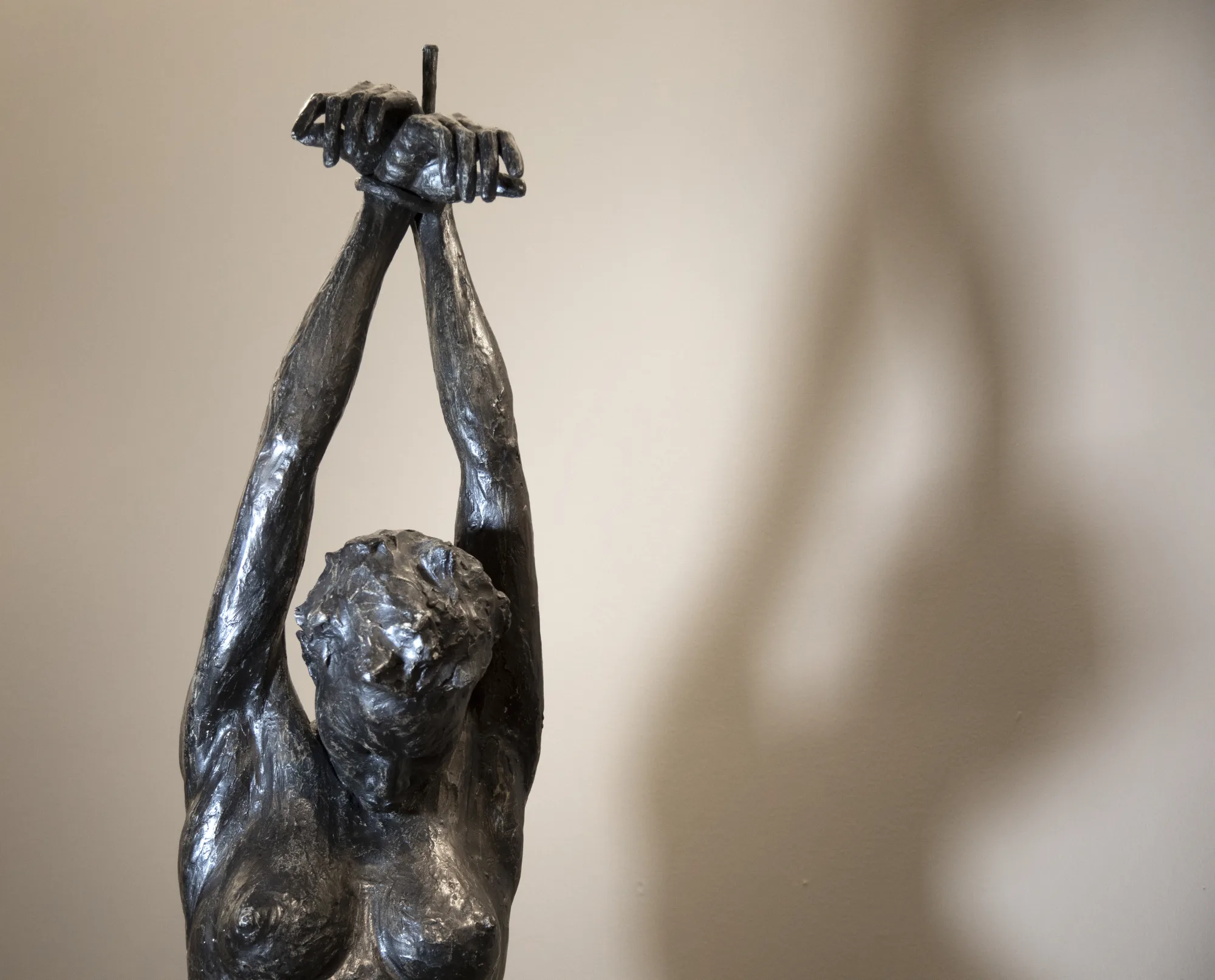 Basil Watson's 'The Grace,' on display at the James Museum as part of 'Reverberations,' a collaborative exhibition with the Carter Woodson Museum.